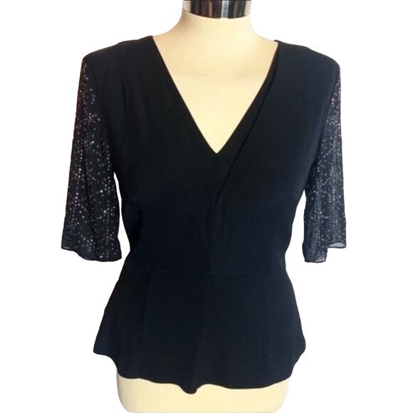 Rebecca Taylor rhinestone peplum top - Picture 1 of 5